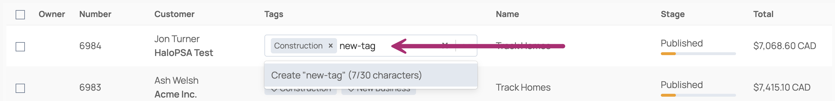 create new tag in the sort and filter view.png